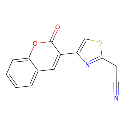 2-[4-(2-Oxochromen-3-yl)-1,3-thiazol-2-yl]acetonitrile structure
