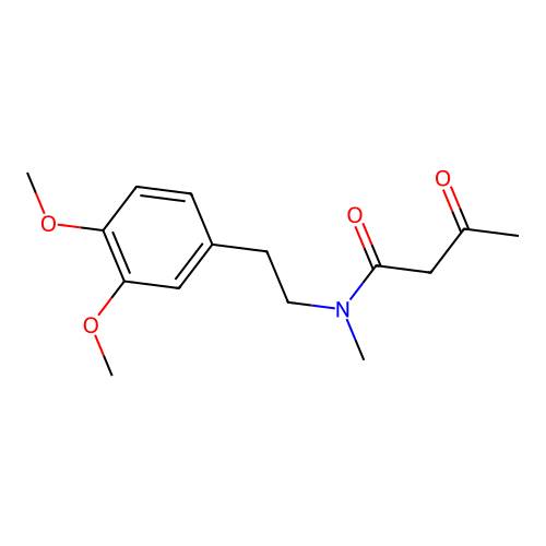 N-Acetoacetyl-N-methyl-2-(3,4-dimethoxyphenyl)ethylamine structure