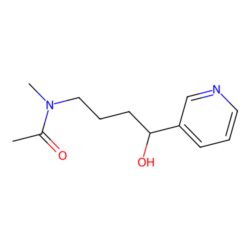4-(Acetylmethylamino)-1-(3-pyridyl)-1-butanol structure