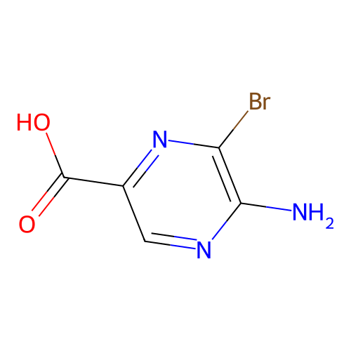 2-Amino-3-bromopyrazine-5-carboxylic acid structure