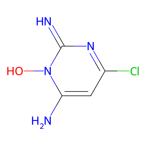 6-Chloro-2,3-dihydro-3-hydroxy-2-imino-4-pyrimidinamine structure