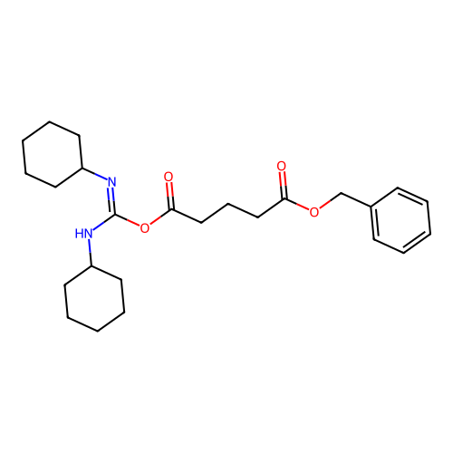 1-Benzyl-5-(dicyclohexylcarbodiimido)glutarate structure