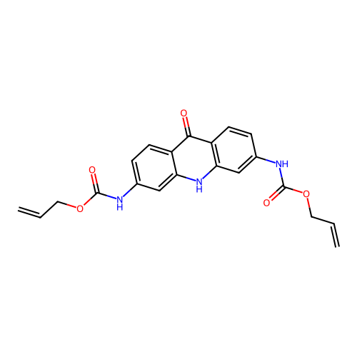 2,7-Bis(alloxycarbonylamino)-9(10H)acridine structure
