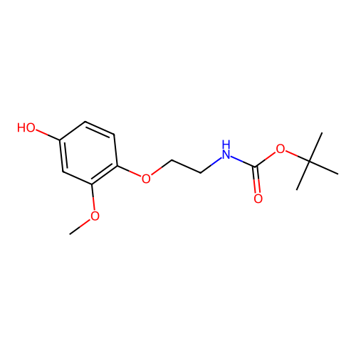 N-tert-Boc-2-(4-hydroxy-2-methoxyphenoxy)-ethylamine structure