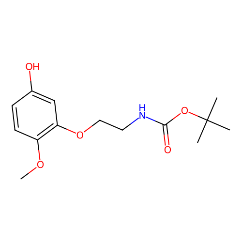 N-t-Boc-2-(5-hydroxy-2-methoxyphenoxy)-ethylamine structure