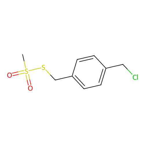 S-(4-(Chloromethyl)benzyl) methanesulfonothioate structure