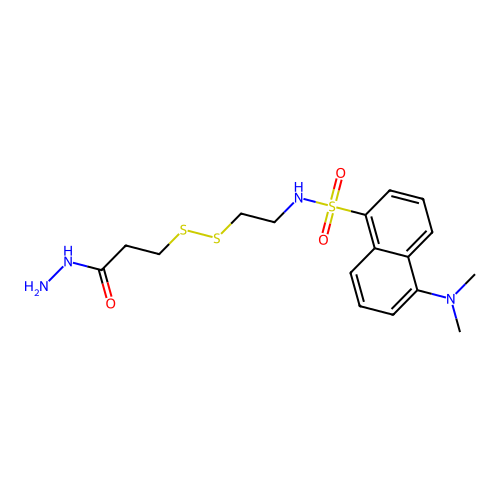2-(Dansylsulfonamido)ethyl-3-(hydrazinocarboxy)ethyl Disulfide structure
