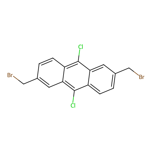 9,10-Dichloro-2,6-bis(bromomethyl)anthracene structure
