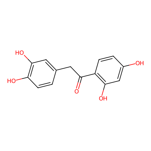 1-(2,4-Dihydroxyphenyl)-2-(3,4-dihydroxyphenyl)ethanone structure