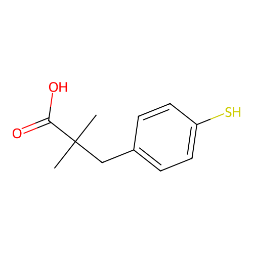 2,2-Dimethyl-3-(4-mercaptophenyl)propionic acid structure