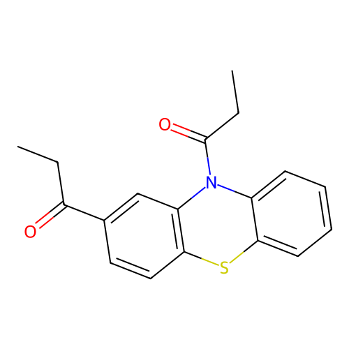 2,10-Dipropionyl-10H-phenothiazine structure