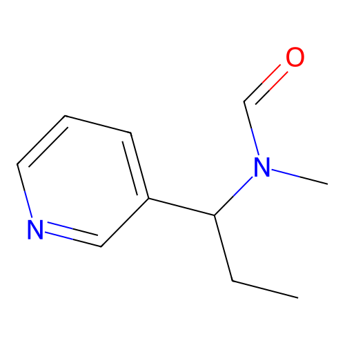 N-methyl-N-(1-pyridin-3-ylpropyl)formamide structure