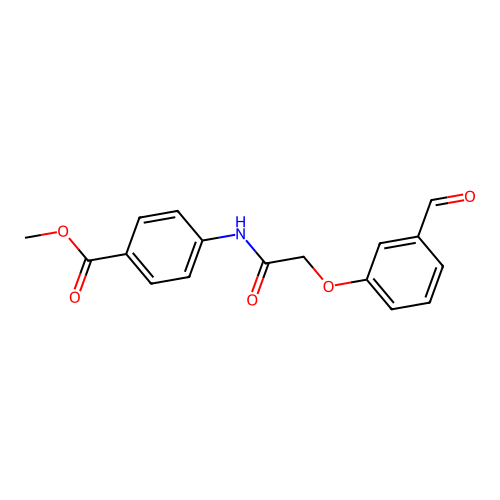Methyl 4-[[2-(3-formylphenoxy)acetyl]amino]benzoate structure