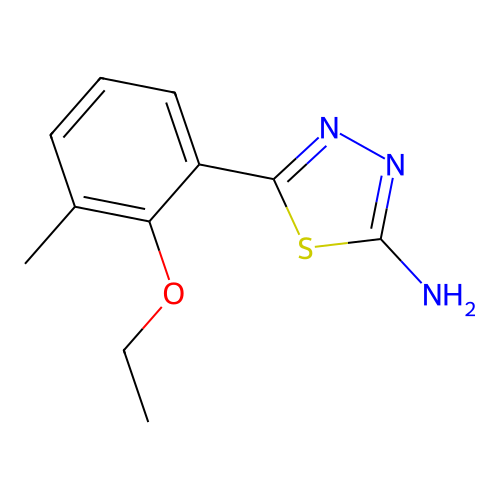 5-(2-Ethoxy-3-methylphenyl)-1,3,4-thiadiazol-2-amine structure