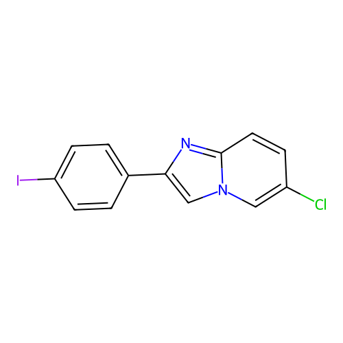 6-Chloro-2-(4-iodophenyl)imidazo[1,2-a]pyridine structure