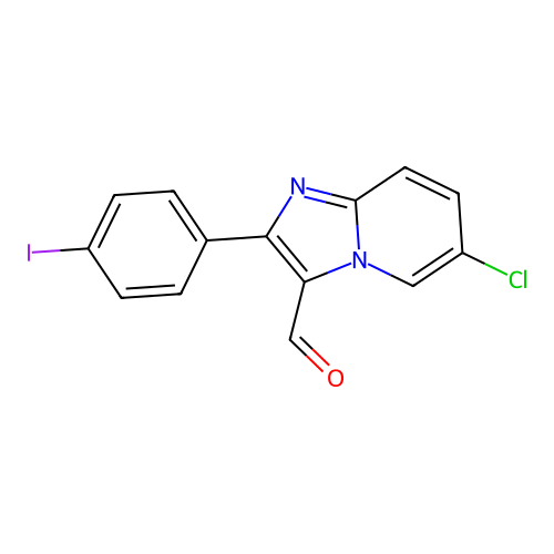 6-Chloro-2-(4-iodophenyl)imidazo[1,2-a]pyridine-3-carbaldehyde structure