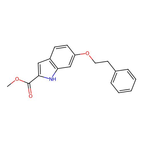 methyl 6-(2-phenylethoxy)-1H-indole-2-carboxylate structure