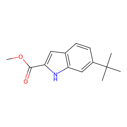 Methyl 6-tert-butyl-1H-indole-2-carboxylate structure