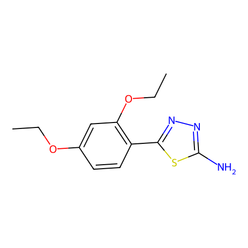 5-(2,4-Diethoxyphenyl)-1,3,4-thiadiazol-2-ylamine structure