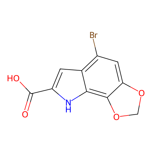 5-Bromo-8H-1,3-dioxa-8-aza-as-indacene-7-carboxylic acid structure
