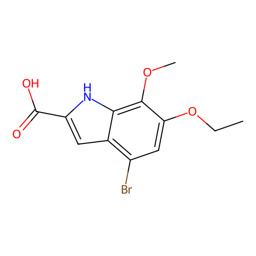 4-bromo-6-ethoxy-7-methoxy-1H-indole-2-carboxylic Acid structure