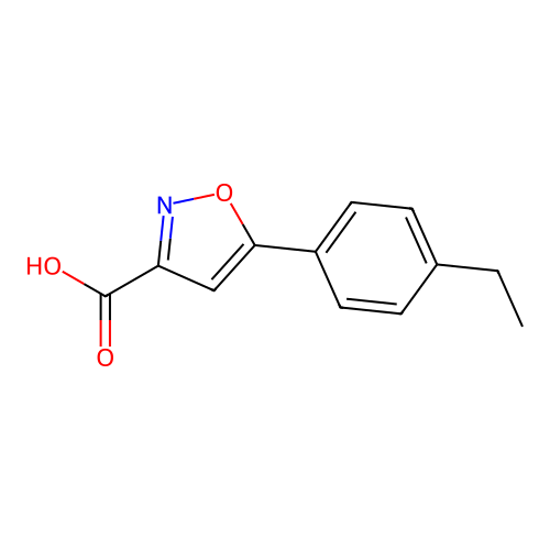 5-(4-ethylphenyl)-1,2-oxazole-3-carboxylic Acid structure