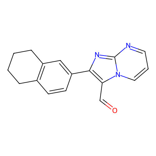 2-(5,6,7,8-Tetrahydronaphthalen-2-yl)imidazo[1,2-a]pyrimidine-3-carbaldehyde structure