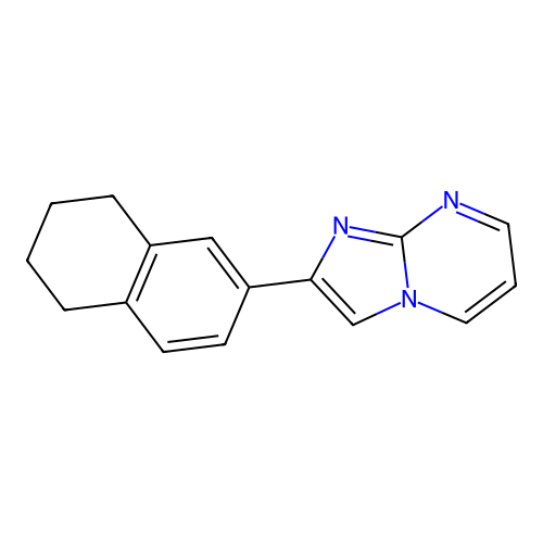 2-(5,6,7,8-Tetrahydronaphthalen-2-yl)imidazo[1,2-a]pyrimidine structure