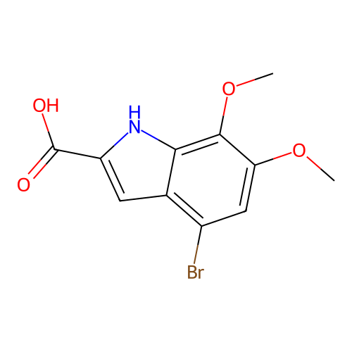 4-bromo-6,7-dimethoxy-1H-indole-2-carboxylic Acid structure