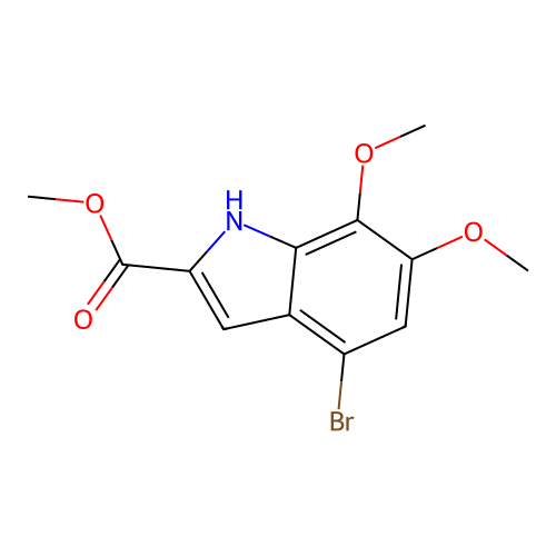 methyl 4-bromo-6,7-dimethoxy-1H-indole-2-carboxylate structure