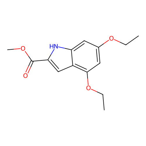 methyl 4,6-diethoxy-1H-indole-2-carboxylate structure