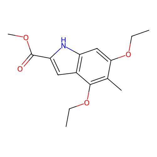 methyl 4,6-diethoxy-5-methyl-1H-indole-2-carboxylate structure