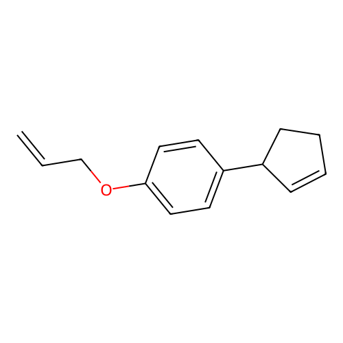 Benzene, 1-(2-cyclopenten-1-yl)-4-(2-propenyloxy)- structure