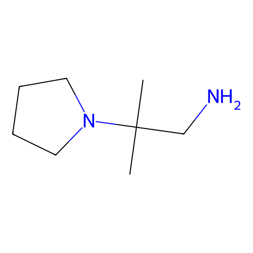 2-Methyl-2-(pyrrolidin-1-yl)propan-1-amine structure
