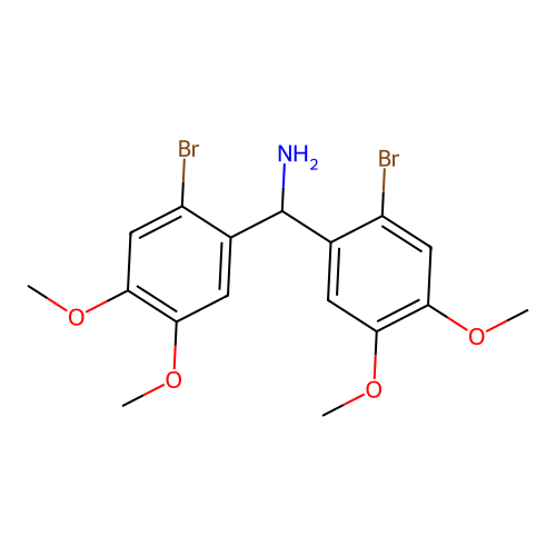 1,1-Bis(2-bromo-4,5-dimethoxyphenyl)methanamine structure