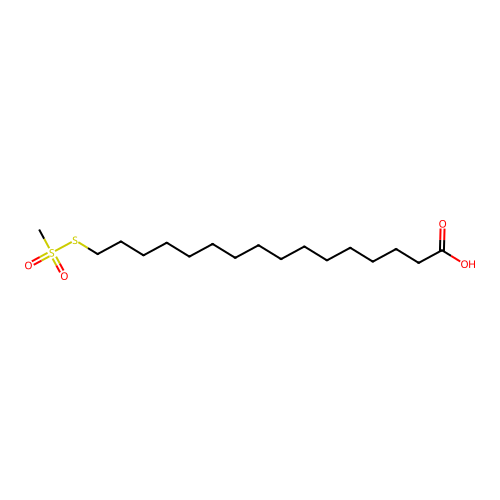 16-Methanethiosulfonyl Hexadecanoic Acid structure