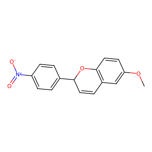 6-Methoxy-2-(4-nitrophenyl)-2H-1-benzopyran structure