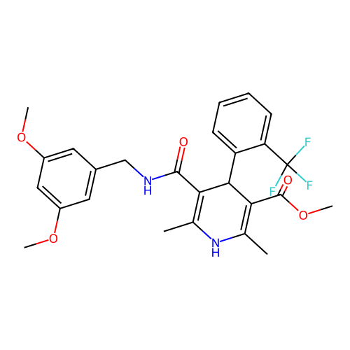 Methyl 1,4-Dihydro-2,6-dimethyl-4-(2'-trifluoromethyl)phenyl-pyridine-3-carboxylate-5-(3,4-dimethoxyphenyl)methyl Carboxamide structure