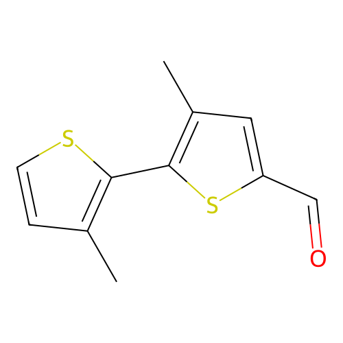 3,3'-Dimethyl-[2,2'-bithiophene]-5-carbaldehyde structure