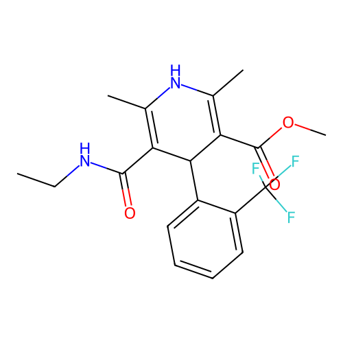 Methyl 1,4-Dihydro-4-(2'-trifluoromethyl)phenyl-pyridine-3-carboxylate-5-ethyl Carboxamide structure