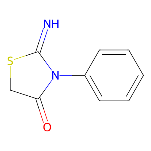 2-Imino-3-phenyl-1,3-thiazolidin-4-one structure