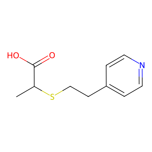 S-[2-(4-Pyridyl)ethyl] thiolactic acid structure