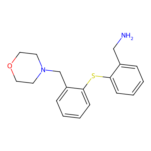 2-((2-(4-Morpholinylmethyl)phenyl)thio)benzenemethanamine structure