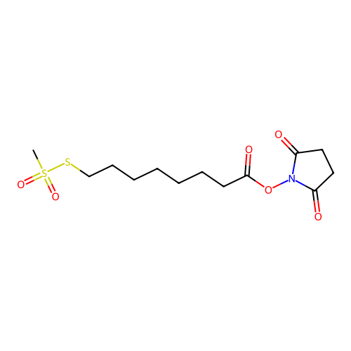 N-Succinimidyloxycarbonylheptyl Methanethiosulfonate structure