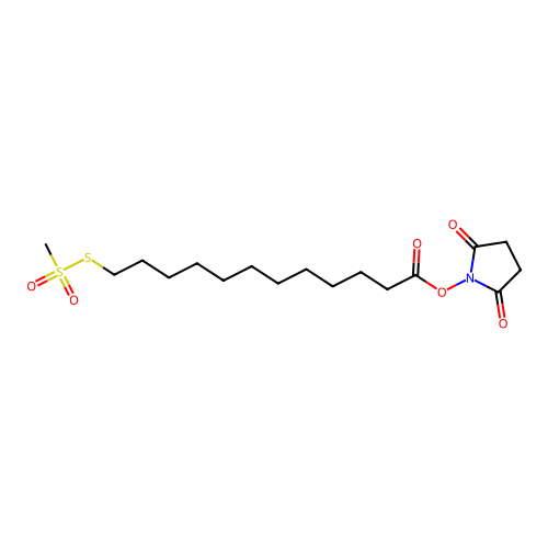 N-Succinimidyloxycarbonylundecyl Methanethiosulfonate structure