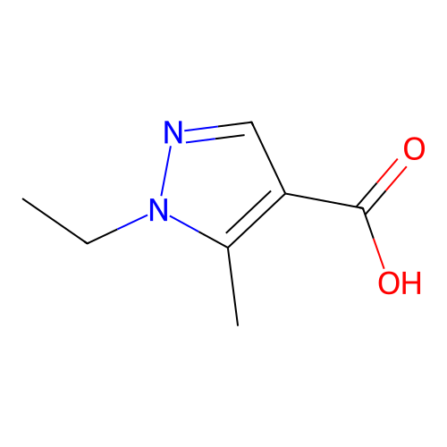 1-ethyl-5-methyl-1H-pyrazole-4-carboxylic acid structure