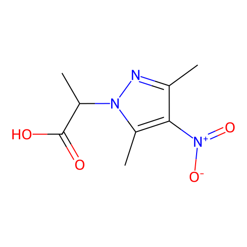 2-(3,5-dimethyl-4-nitro-1H-pyrazol-1-yl)propanoic acid structure
