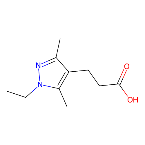 3-(1-ethyl-3,5-dimethyl-1H-pyrazol-4-yl)propanoic acid structure