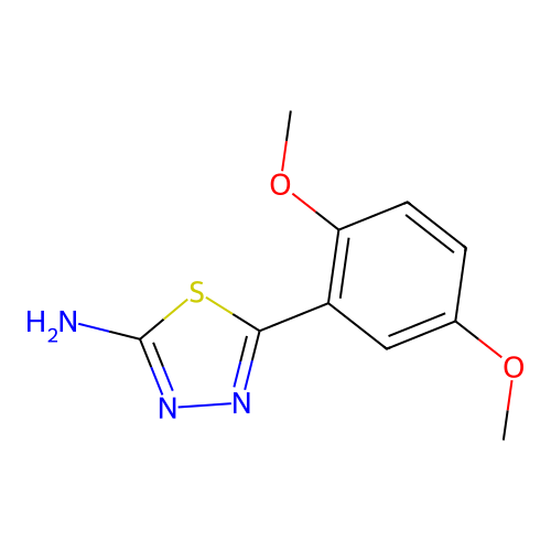 5-(2,5-Dimethoxyphenyl)-1,3,4-thiadiazol-2-amine structure