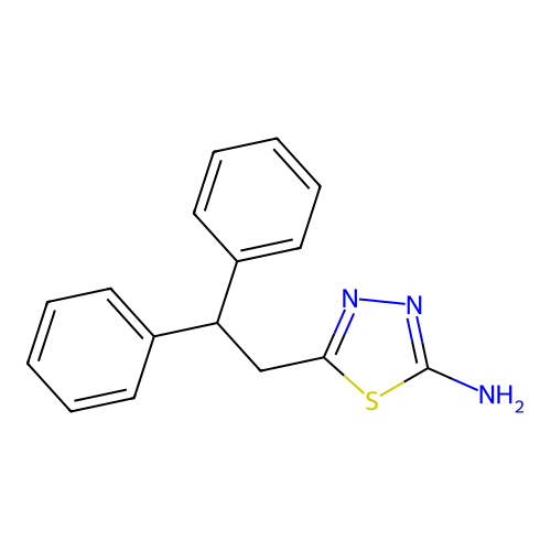 5-(2,2-Diphenylethyl)-1,3,4-thiadiazol-2-amine structure